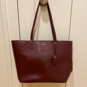 NWT - Kate Spade Janie Medium Tote in Cherrywood